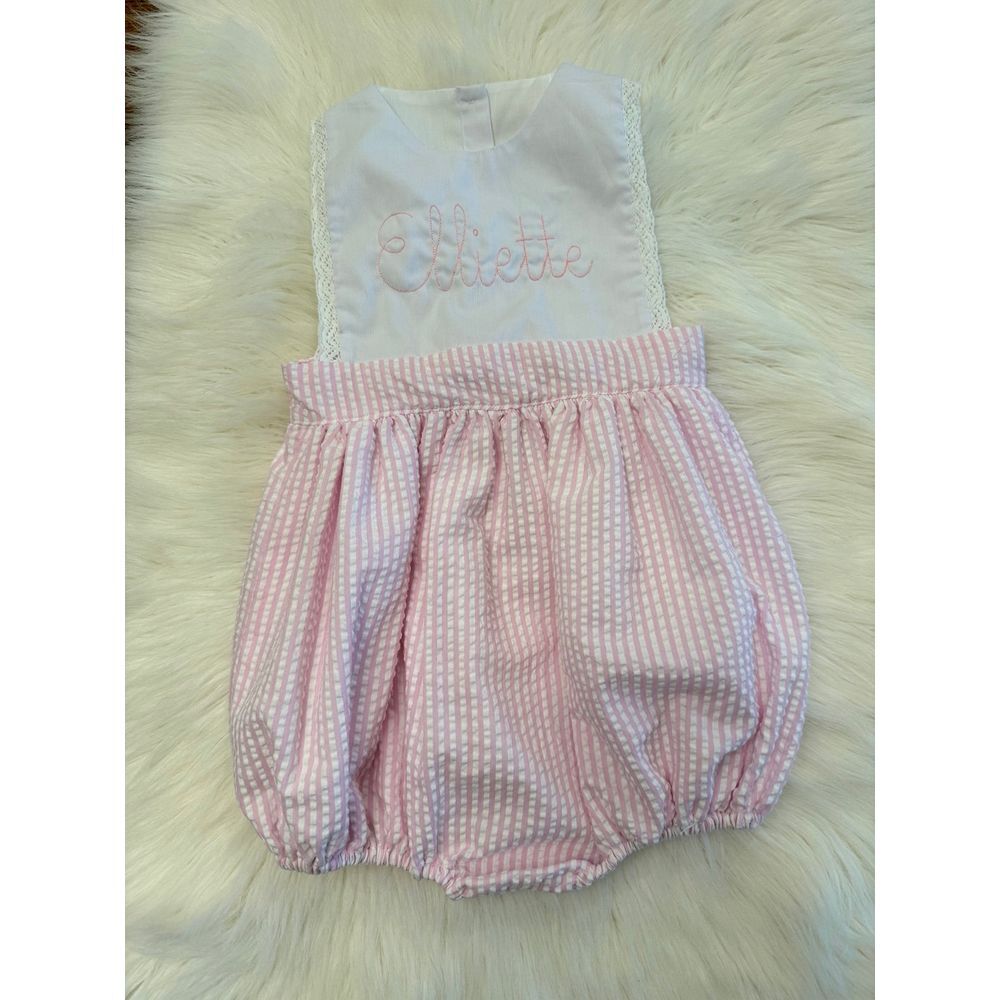 Elliette 2t pink seersucker‎ bubble